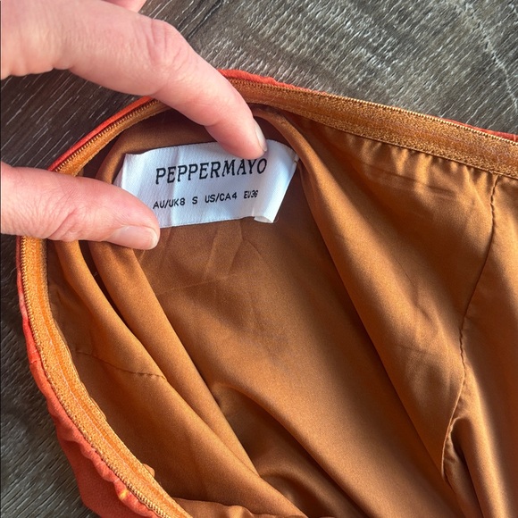 Peppermayo Vibrant Orange Strapless Dress - Picture 4 of 4